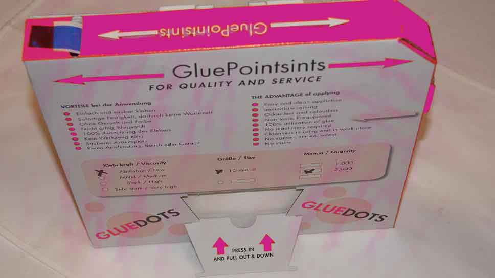 GOUTTES ADHESIVES "GLUE POINTS" Ruban Double Face