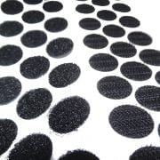 Petits Cercles Velcro Adhésif, Femelle-Loop, Noir